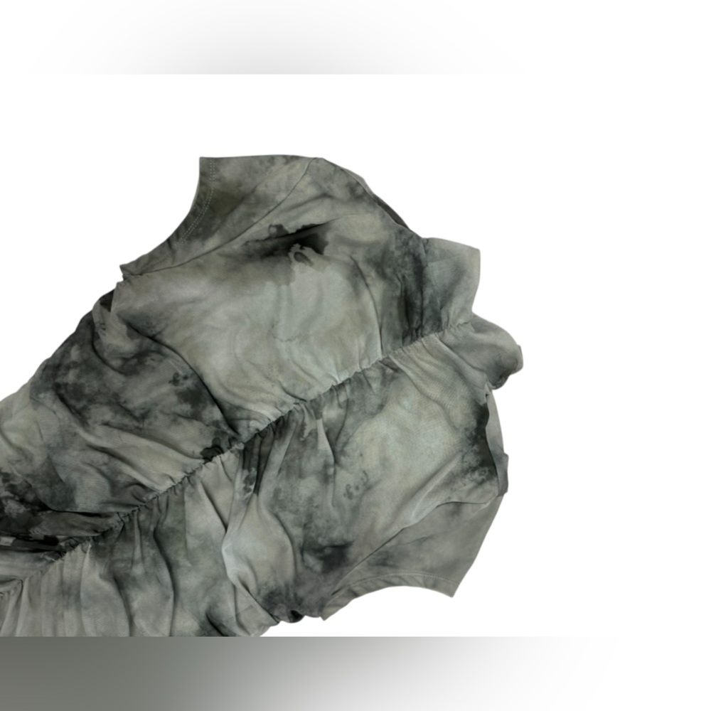 ZARA Ruched Mesh Tie-Dye Top - Picture 4 of 4